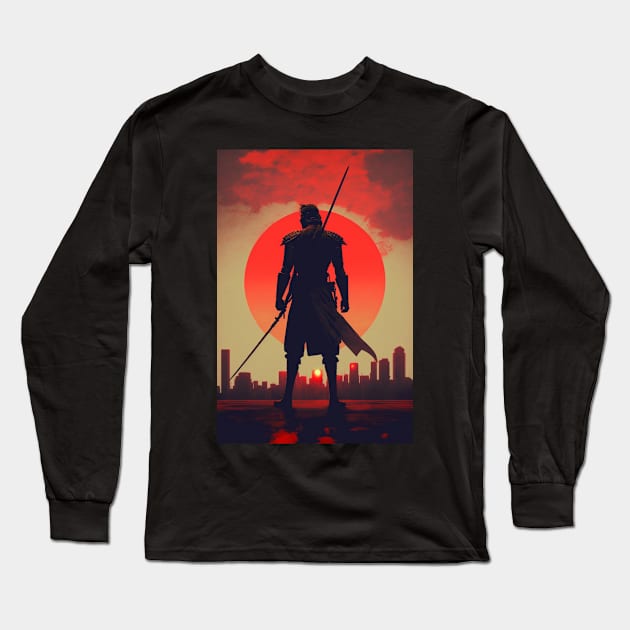 The Three Colors of the Samurai: Exploring the Significance of Red, White, and Black in Japanese Warrior Culture Long Sleeve T-Shirt by styleandlife